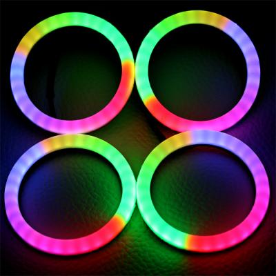 China Residential SM 5050 5V Smart Phone Control 90mm Led Angel Eyes RGB Halo Ring For Car Led Headlights for sale