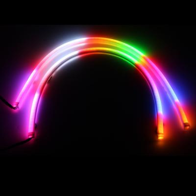 China Car/motorcycle/atv slingshot DRL coaster/start chasing silicone flexible led ribbon tube strips for universal cars for sale