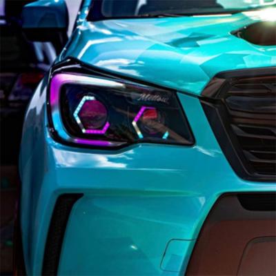 China Decoration 80mm Led Hex Halos For Car Headlights Others Car Light Accessories With Blue Tooth Controller for sale