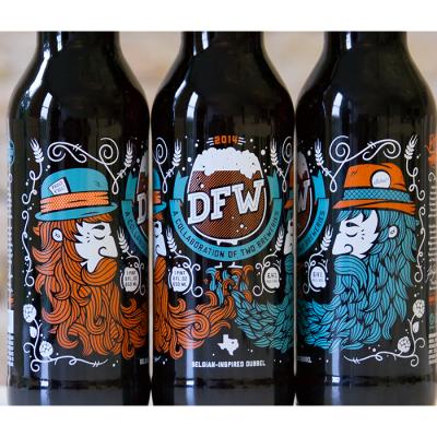 China Decorative Sticker Label Personalize Litables Custom Adhesive Paper Printing Bottle Packing Size Sticker Vinyl Beer Label for sale