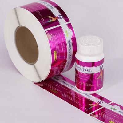 China Waterproof Custom Printing Health Care Product Bottle Sticker Label , Roll Up Packaging Labels For Nutritional Supplement for sale