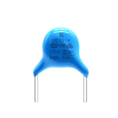 China Small Loss Y2 Safety Capacitor 151K Ceramic Material for Power filter for sale