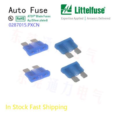 China Automotive Mini Fuses Littelfuse 15A Blue 32V Dc  Mfr Part No 02870015.PXCN For Car à venda