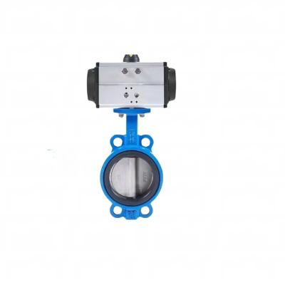 China Pneumatic clamping butterfly valve  Nodular cast iron  304 stainless steel plate for sale