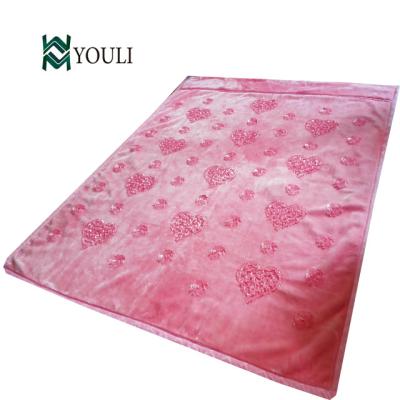 China STUNNING LUXURY EMBROIDERED ANTI-PILLING BLANKET by DOUX for sale