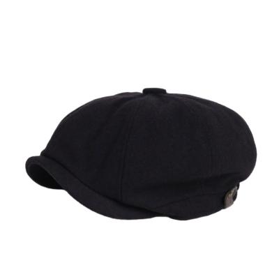 China Autumn Winter 8 Panels Taxi Driver Hats For Newsboy Men, Item ena89 Retro Wool Felt Newsboy Hats With Turnup Front Brim for sale