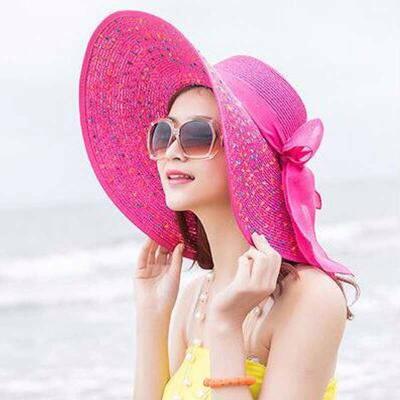 China Cotton material cotton and paper material wide brim ladies summer beach hat fashion design comfortable special soft straw hat for women for sale