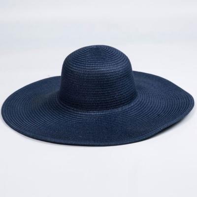 China 2020 Summer Foldable Paper Straw Hats, Soft Brim Sun Straw Hat Wide Brim Beach Shapeable Sunshade Folding Picture Women for sale