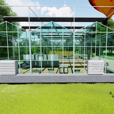 China Agriculture Multi-span Intelligent Glass Greenhouse Low Cost Lyine Greenhouses Hydroponic Greenhouse for sale