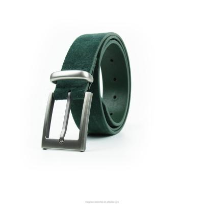 China PU Leather Double Sides Dark Green Multi Color Customize Leather Belt For Men for sale