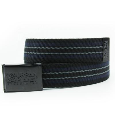 China Fashion.Casual Men's Web Belt Fit To Fit Solid Black Buckle Canvas Webbing Belt Above Metal Plate Flip for sale