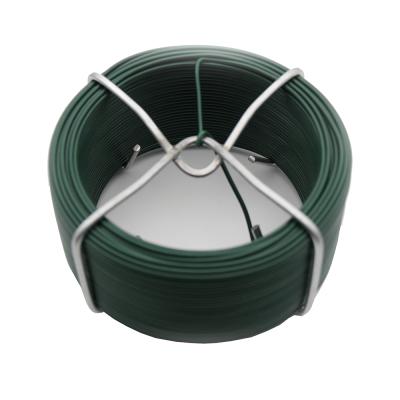 China Plastic Weaving Wire Mesh Garden Fence Straining Green PVC Coated Wire Metal Garden Wire Use Coiled Galvanized Iron Wire for sale