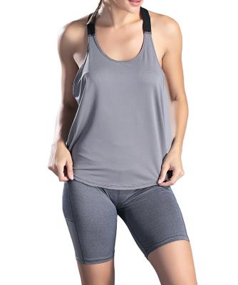 China QUICK DRY Vest Fitness Wholesales Quality Spandex Mesh Yoga Short Set Sportswear for sale