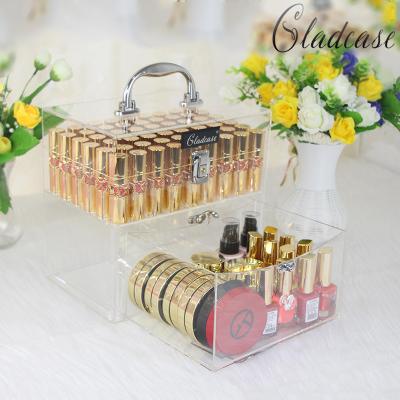 China Fashion Acrylic Makeup Case Nail Polish Case Lip Lipstick Storage Box for sale