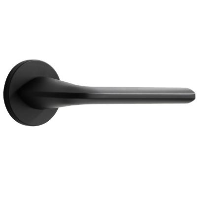 China Modern Haodi door locks and for Interior Bedroom sub black door handles luxury modern Aluminum alloy door handles for sale