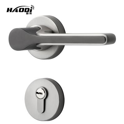 China Modern Luxury Haodi New Modern Interior Door Lever Handle Set European Magnetic Zinc Alloy Door Handles for sale