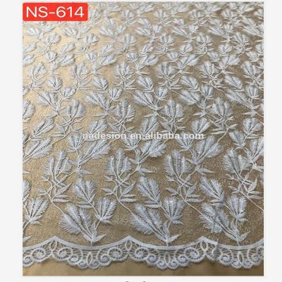 China Korea Organza Lace Fabric Sustainable Luxury Elegant Customized White Wedding 2020 Latest Design for sale