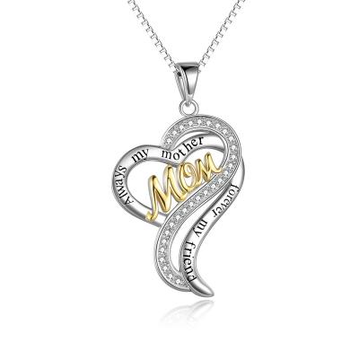 China WSYEAR S925 Romantic Silver Heart Carving Pendant Send Mom Mother's Day Gift Wholesale Supplier for sale