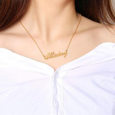 China WSYEAR Fashionable Hot Sale Custom Name Necklace Letter Necklace Supplier Wholesale Titanium Steel OEM for sale