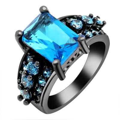 China FASHIONABLE Gemstone Ring Jewelry Black Gold Rings Vintage Diamond Rings For Women for sale