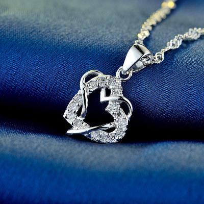 China S925 Jewelry Romantic Silver Heart Pendant Engagement Pendant For Women Wholesale Supplier for sale