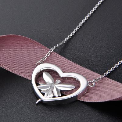 China 925 Sterling Silver Jewelry Necklace Heart Elven cute pendant gifts for girl women wholesale supplier for sale