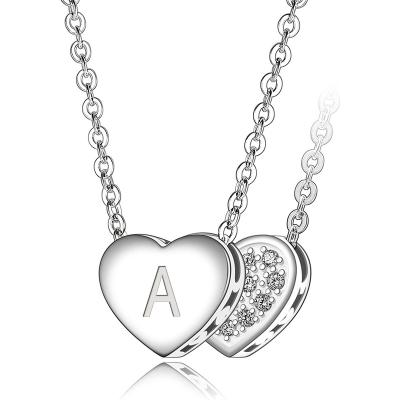 China FASHIONABLE A-Z Initial Necklace Women Heart Pendant Necklace Gift for Women Men Wholesale Supplier for sale