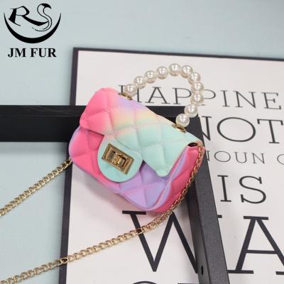 China 2021 Newest PVC Design Fancy Design Mini Jelly Clear Purse Handbags Ladies Children Women Girls Purse for sale