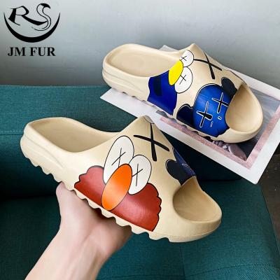 China Hot Selling Goods 2021 Summer Unisex Solid Color Yezzy Slips Anti Slip Yeezy Slippers Thick Bottom Sandals for sale