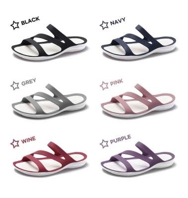 China 2021 fashion trend new cool slippers for women wearing summer flexible soft soles care non-slip plastic jelly shoes beach shoes for sale