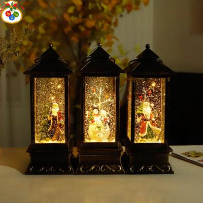 China The World With Retro Music Wind Lights Small LED Lights Santa Claus Snowman Night European Christmas Gifts for sale