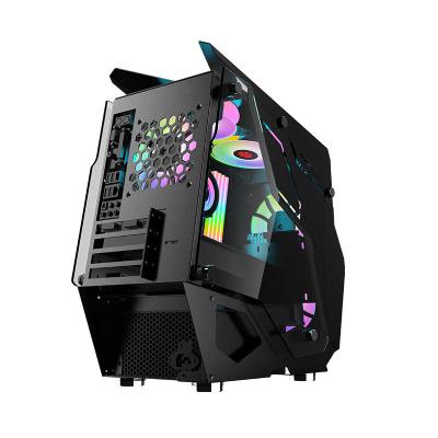 China With the main side panel window brand factory selling the popular design computer case ATX case computer PC game 2022 for sale