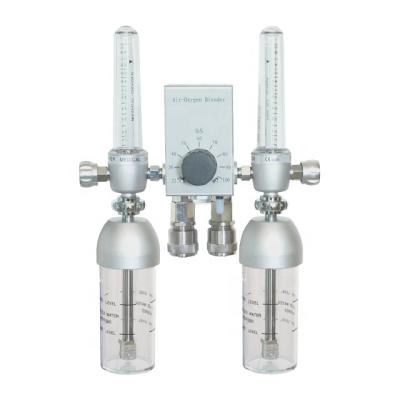 China Metal China Medical Equipment Air Oxygen Blender Dual Flowmeter Air Oxygen Blender Te koop