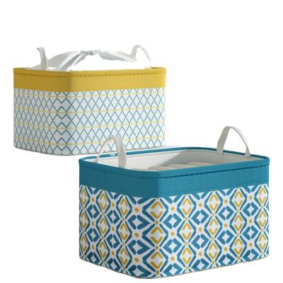 China Household Laundry Basket Storage Box Organizer Underwear Foldable Collapsible Viable Tissue Boxes For Clothes for sale