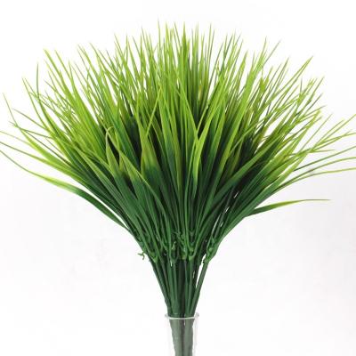 China Artificial Wheat Grass Single Plastic Grass Faux Plants Leaves Indoor Wheat Outside Garden Decor Artificial Grass for sale