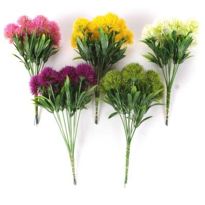 China 7 Heads Eucalyptus Plastic Pink Flower Custom Artificial Simulation Orchids Decoration Flowers Home Silk Flower for sale