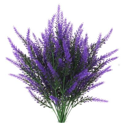 China Lavender Flowers 5Pcs Plastic Artificial Purple Flower Lavender For DIY Wedding Bouquet Table Centerpieces Garden for sale