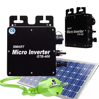 China GTB-400w On Grid Tie 350Watts DC To AC 220VAC Smart Micro Solar Inverter 22-50VDC To Micro Solar Inverter 350w/400w/300w 25.3*20*4CM for sale