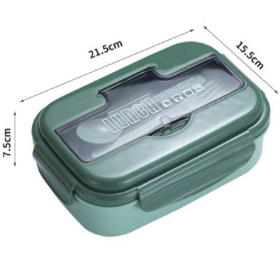 China 1100ml Bento Box Lunch Box Sustainable Plastic Bento Box Portable Plastic Food Container for sale