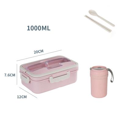 China America's Best Selling Straw Kids Bento Box School Wheat Bento Lunch Box Viable for sale