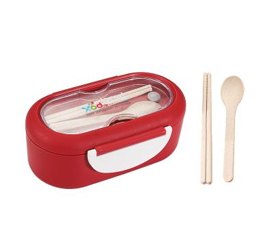 China New Design Large Capacity Lunch Box Sustainable Food Storage Container with Microwavable Spoon and Chopsticks Bowl for sale