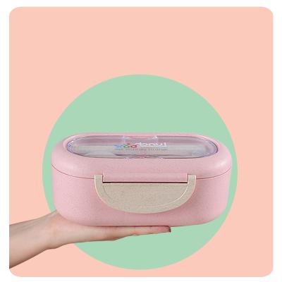 China New Design Large Capacity Sustainable Lunch Box With Microwaveable Spoon And Chopsticks Bowl for sale