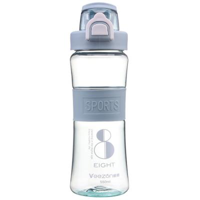 China 550ml Eco Bottle Sports Travel Sustainable Drinking Portable Clear Plastic Bottle Customized Plastic Water Bottle for sale