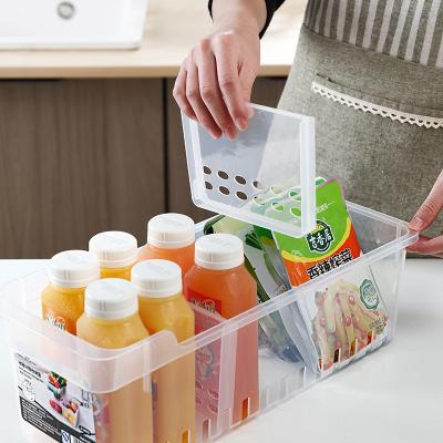 China Customized Viable Rectangular Plastic Box Fridge Organizer Kitchen Storage Container for sale