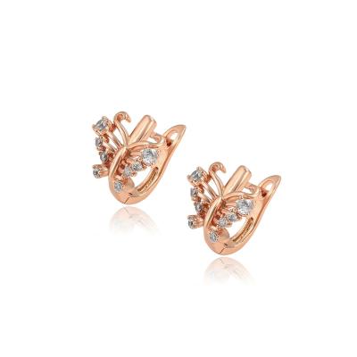 China 2020 FASHIONABLE 99904 Xuping fashion newcomer rose gold color butterfly stud earrings for women for sale