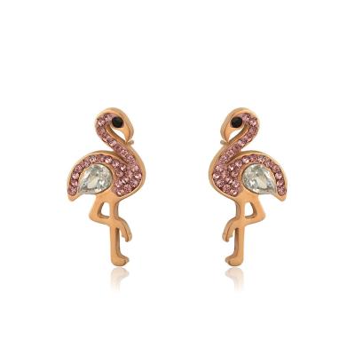 China CLASSIC 97797 Xuping Fashion Stainless Steel Jewelry Animals Rose Gold Color Stud Earrings For Women for sale