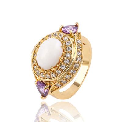 China 13749 Xuping TRENDY Jewelry Fashion 18k Gold Color Plated Stone Engagement Rings Ring for sale