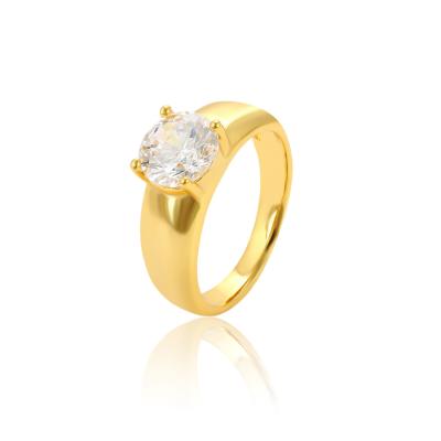 China Other 15703 fashion simple diamond ring 24k gold color simple xuping ring for sale