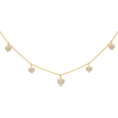 China Fashionable Tailor Made 18K Yellow Gold and Natural Diamond Necklace for sale