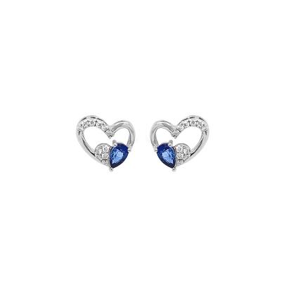 China 14K white gold opulent CLASSIQUE Sapphire And Diamond Earring blue earring 2021 for sale